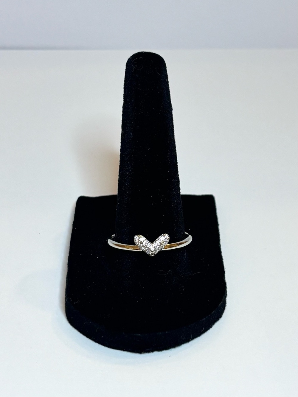 Silver heart ring